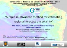 Seminario: “A rapid multivariate method for estimating regional forecast uncertainty”